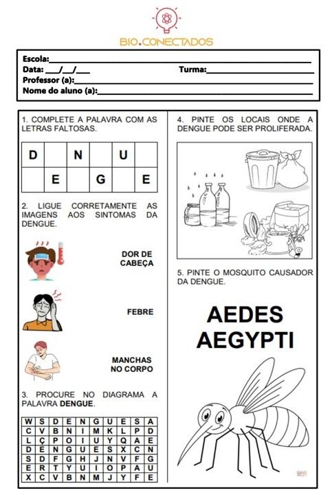 ATIVIDADES SOBRE A DENGUE: EDUCAÇÃO INFANTIL