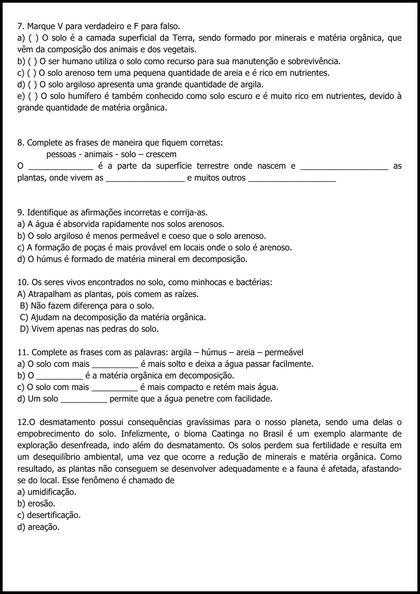 SOLOS: QUAIS SÃO OS TIPOS DE SOLOS? SAIBA QUAIS SÃO OS TIPOS DE SOLOS COM ESSA ATIVIDADE INCRÍVEL!