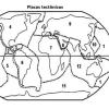  ATIVIDADES SOBRE PLACAS TECTÔNICAS - MAPA PARA COLORIR